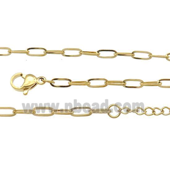 Stainless Steel Necklace Chain Gold Plated