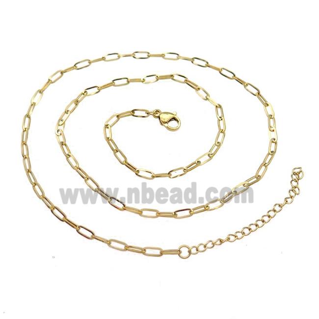 Stainless Steel Necklace Chain Gold Plated