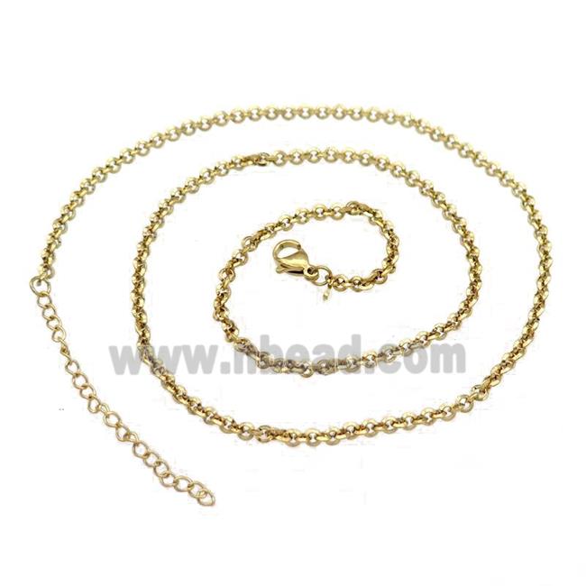 Stainless Steel Necklace Chain Gold Plated