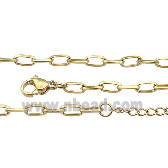 Stainless Steel Necklace Chain Gold Plated