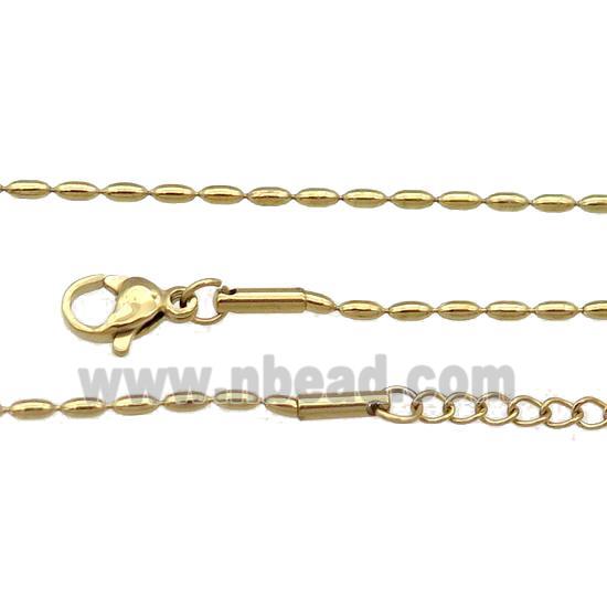 Stainless Steel Necklace Chain Gold Plated