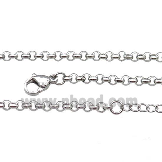 Raw Stainless Steel Necklace Chain