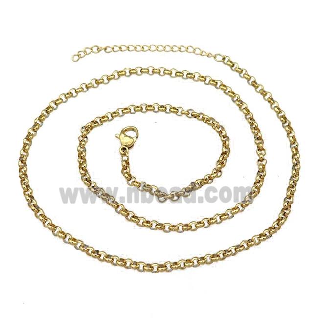 Stainless Steel Necklace Chain Gold Plated