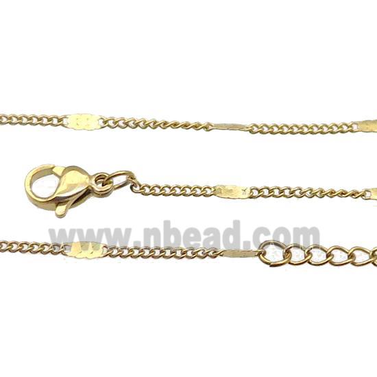 Stainless Steel Necklace Chain Gold Plated