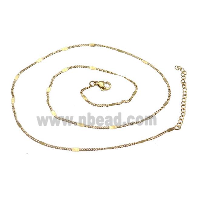 Stainless Steel Necklace Chain Gold Plated