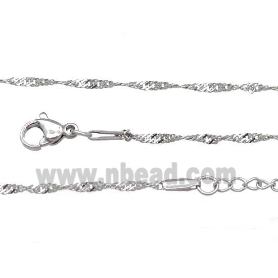 Raw Stainless Steel Necklace Chain