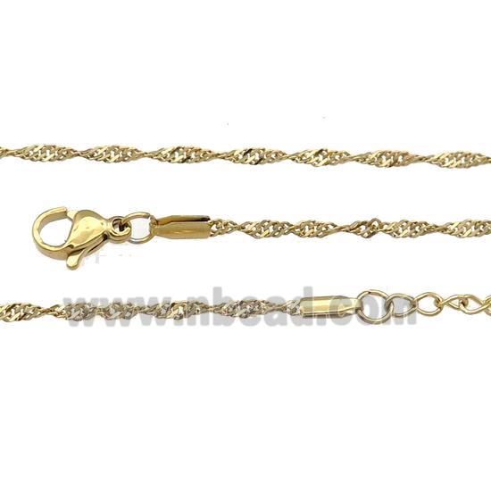 Stainless Steel Necklace Chain Gold Plated