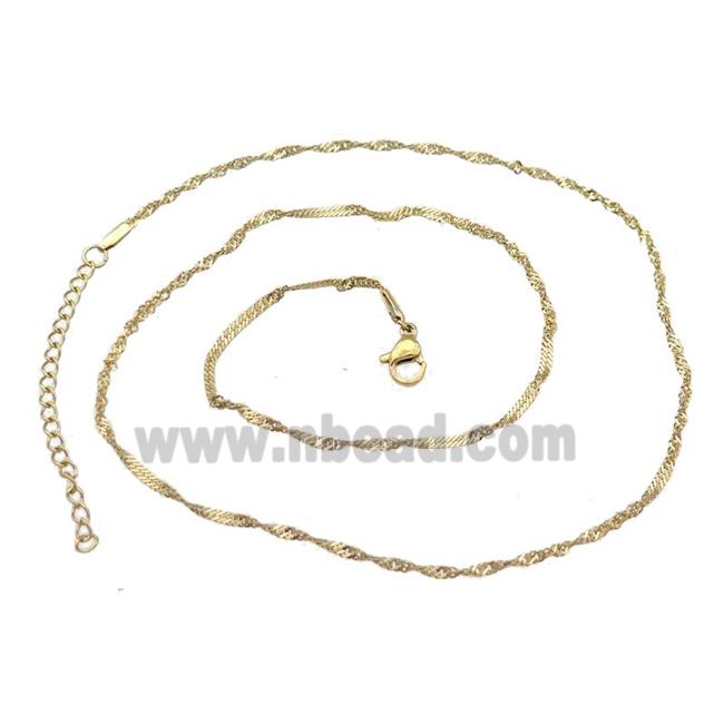 Stainless Steel Necklace Chain Gold Plated