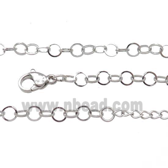 Raw Stainless Steel Necklace Chain