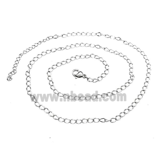 Raw Stainless Steel Necklace Chain