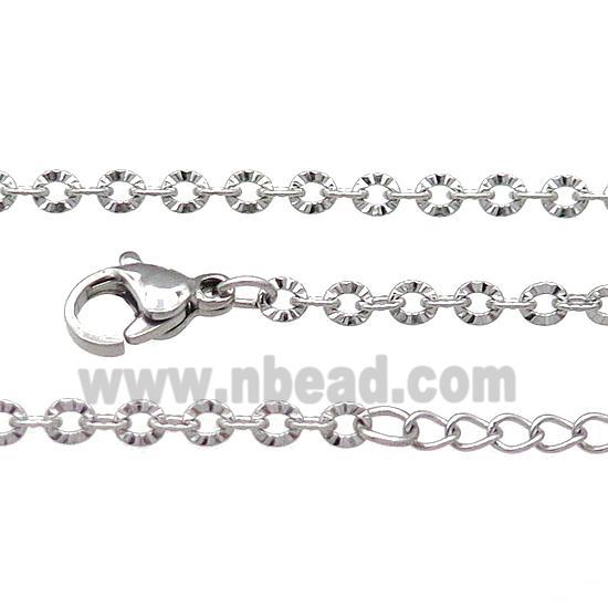 Raw Stainless Steel Necklace Chain