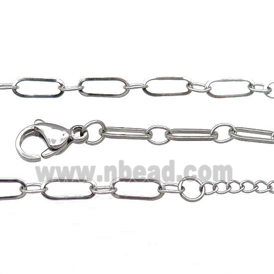 Raw Stainless Steel Necklace Chain