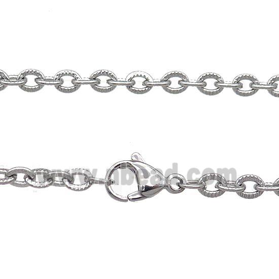 Raw Stainless Steel Necklace Chain