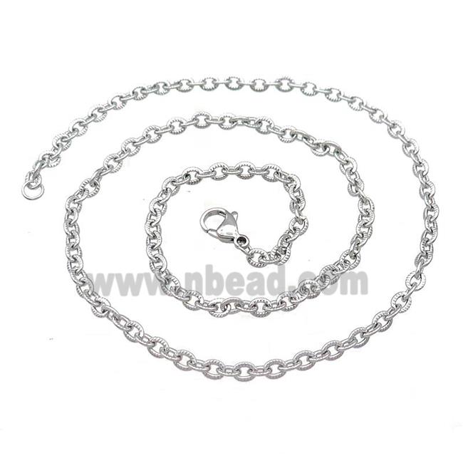 Raw Stainless Steel Necklace Chain