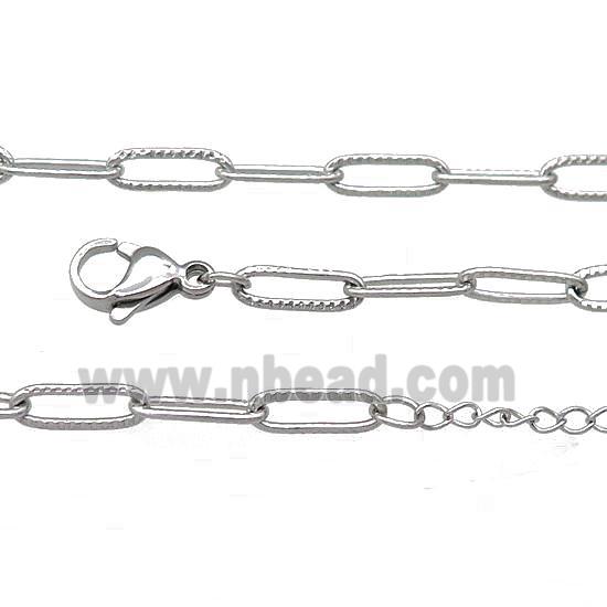 Raw Stainless Steel Necklace Chain