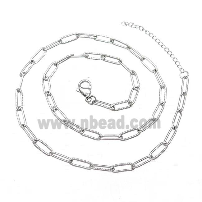 Raw Stainless Steel Necklace Chain