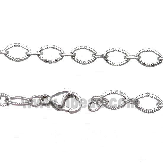 Raw Stainless Steel Necklace Chain