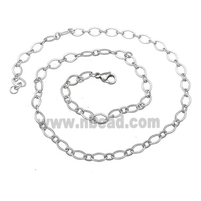 Raw Stainless Steel Necklace Chain