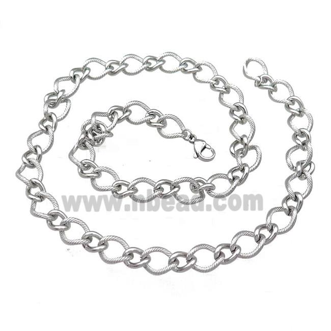 Raw Stainless Steel Necklace Chain