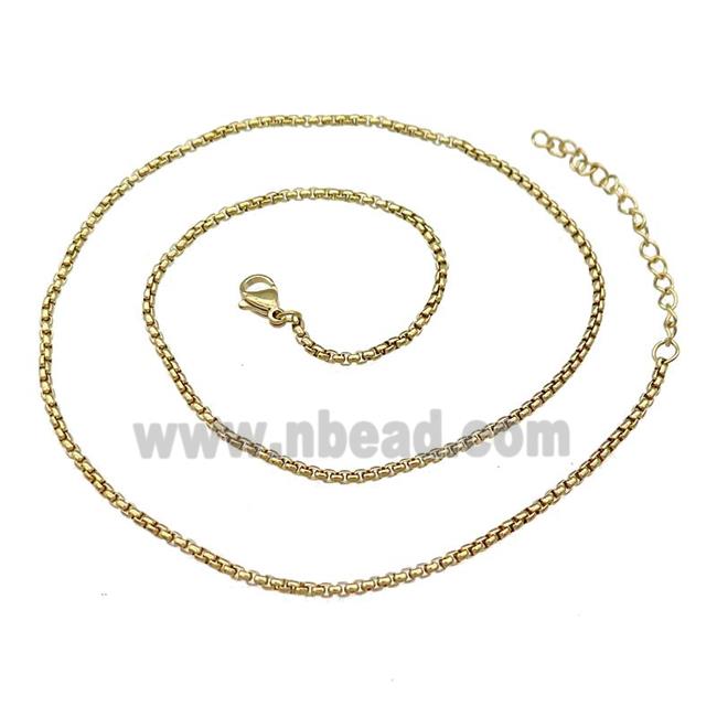 Stainless Steel Necklace Chain Gold Plated