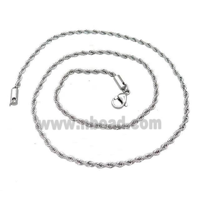 Raw Stainless Steel Necklace Chain