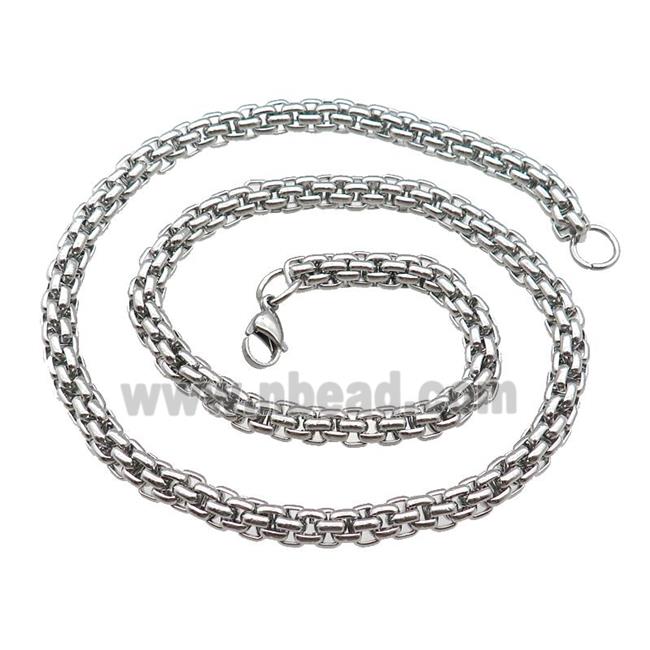 Raw Stainless Steel Necklace