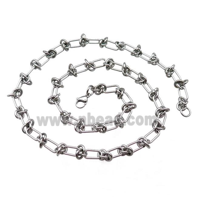 Raw Stainless Steel Necklace