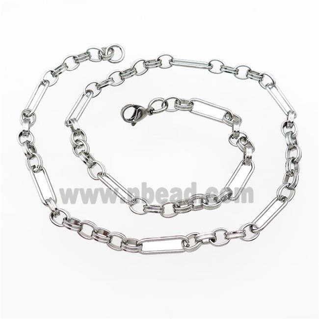 Raw Stainless Steel Necklace