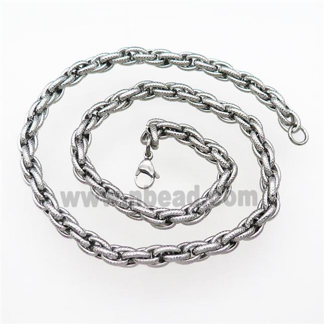 Raw Stainless Steel Necklace