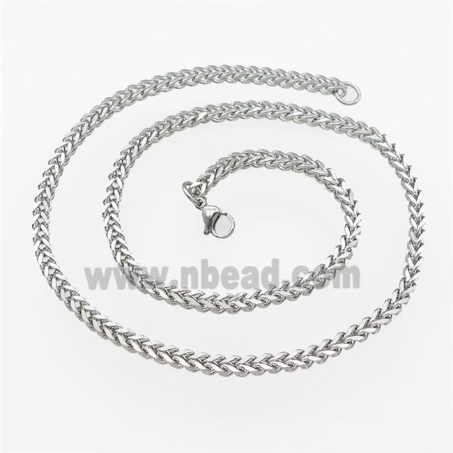 Raw Stainless Steel Necklace