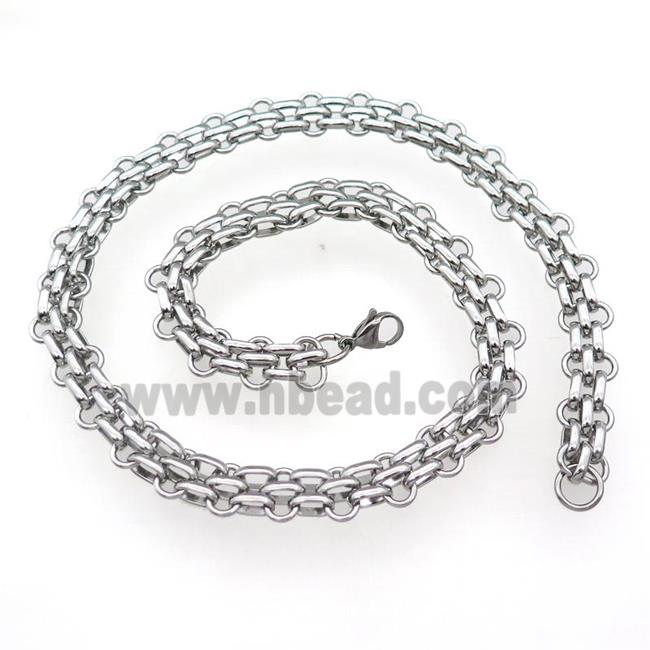 Raw Stainless Steel Necklace