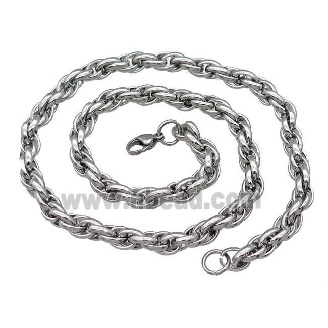 Raw Stainless Steel Necklace