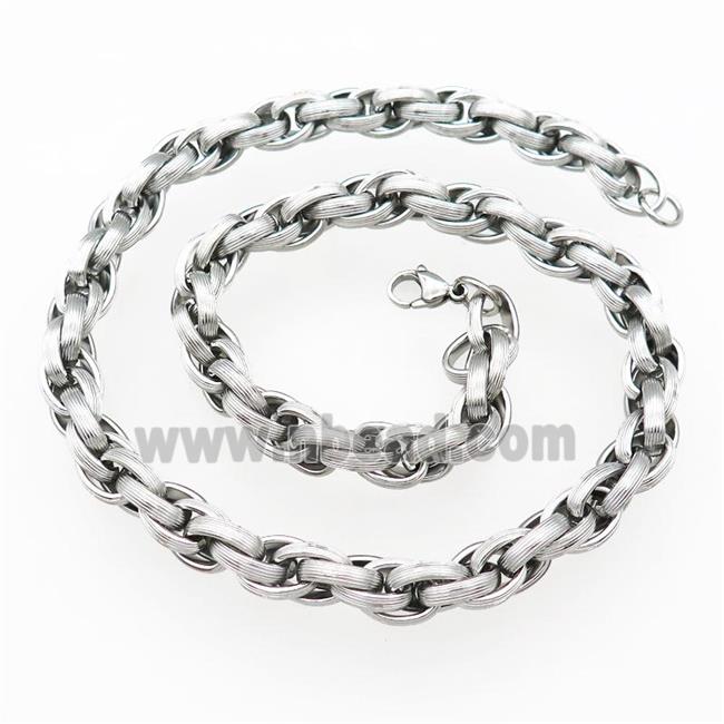 Raw Stainless Steel Necklace