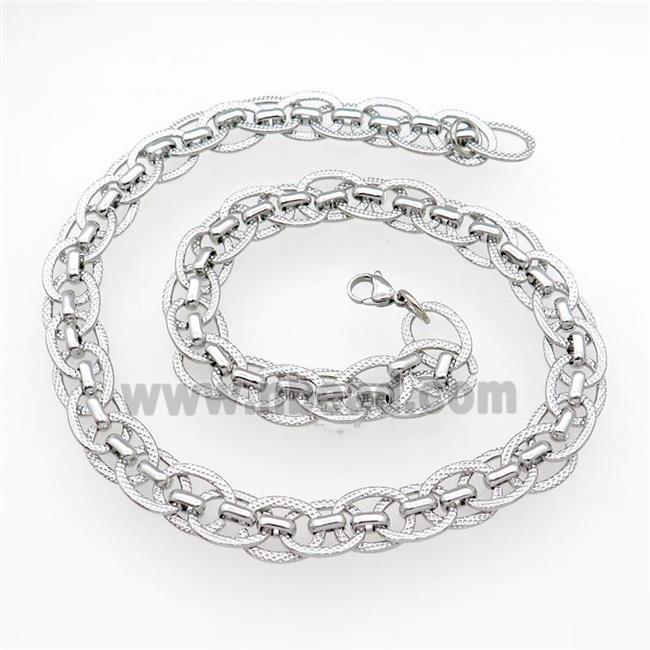 Raw Stainless Steel Necklace