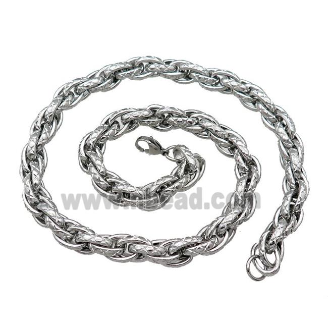 Raw Stainless Steel Necklace