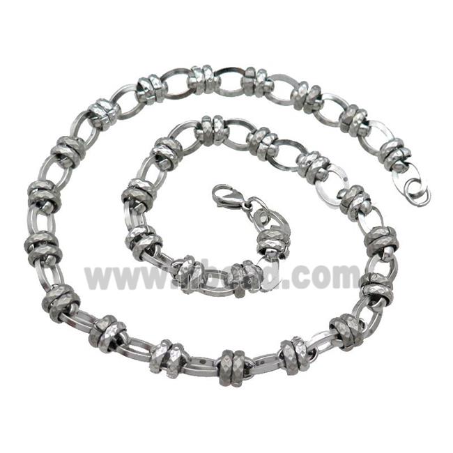 Raw Stainless Steel Necklace