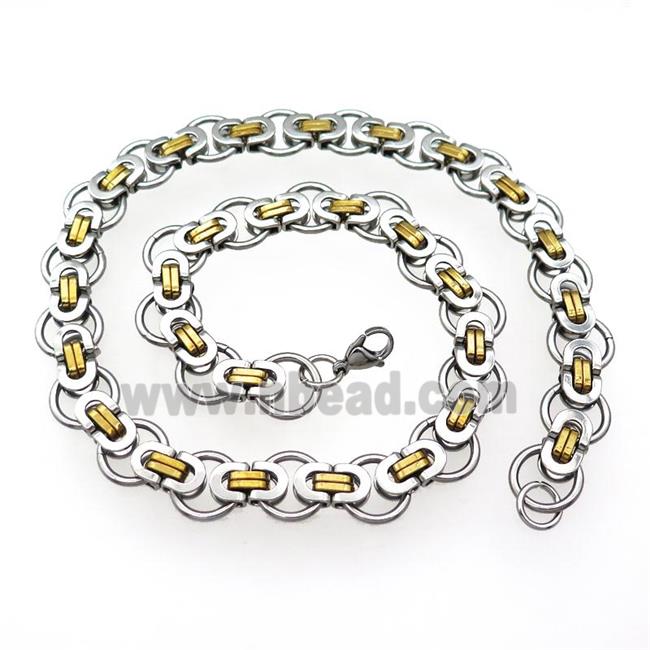 Stainless Steel Necklace Gold Plated