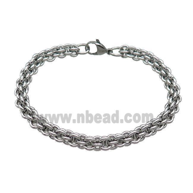 Raw Stainless Steel Bracelet