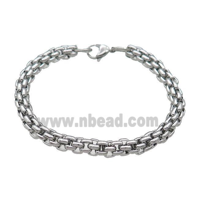 Raw Stainless Steel Bracelet