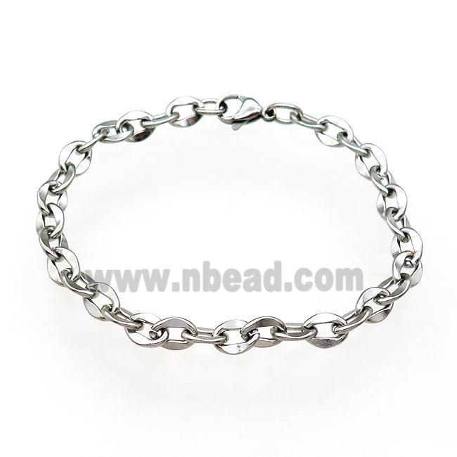 Raw Stainless Steel Bracelet