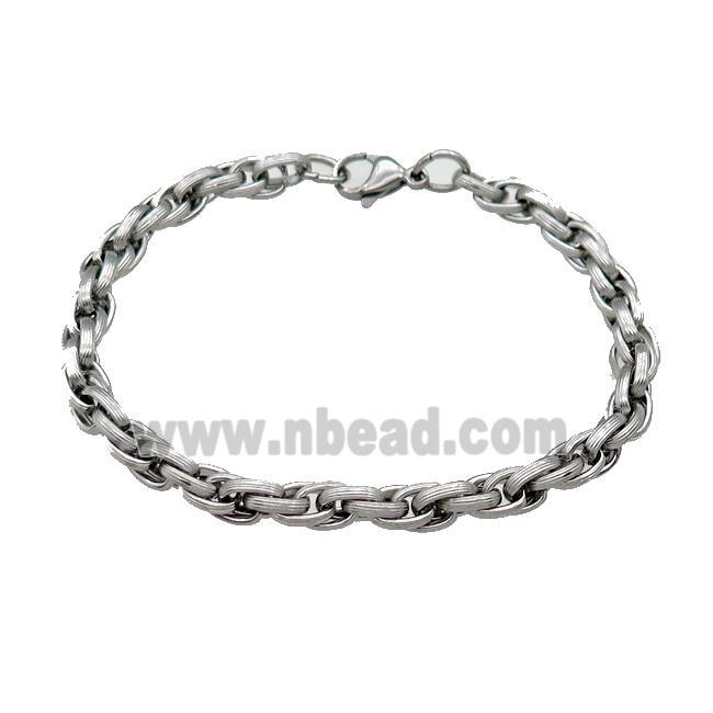 Raw Stainless Steel Bracelet