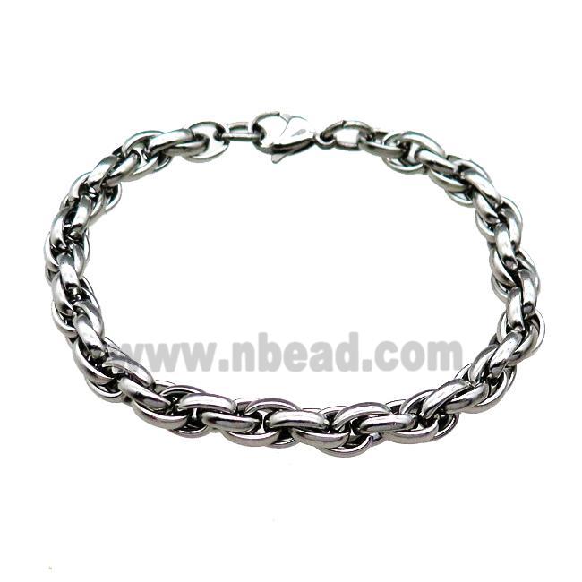 Raw Stainless Steel Bracelet