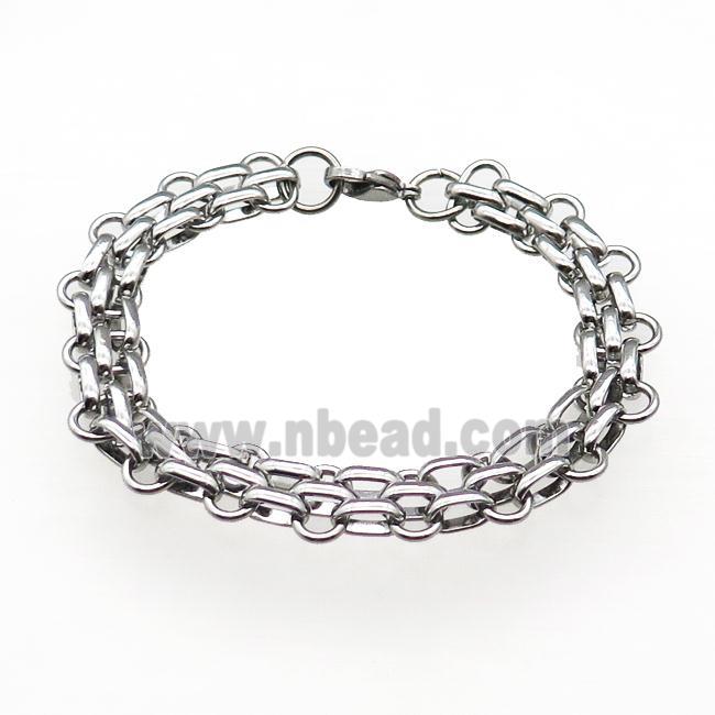 Raw Stainless Steel Bracelet