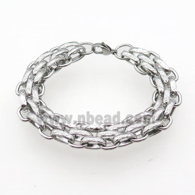 Raw Stainless Steel Bracelet