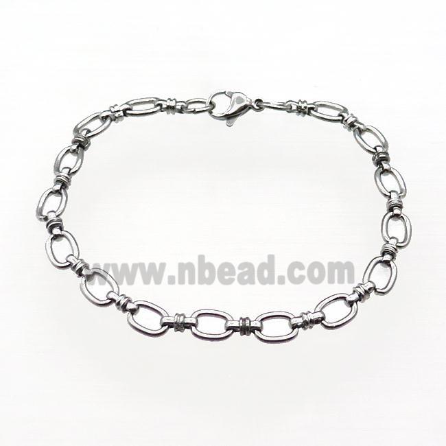 Raw Stainless Steel Bracelet