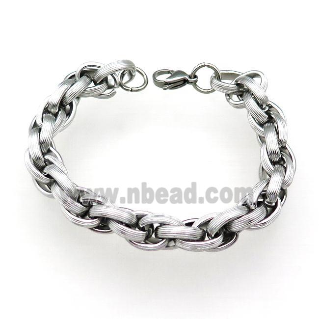 Raw Stainless Steel Bracelet