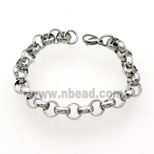 Raw Stainless Steel Bracelet