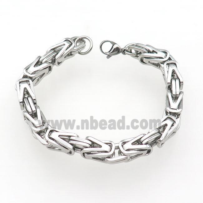 Raw Stainless Steel Bracelet