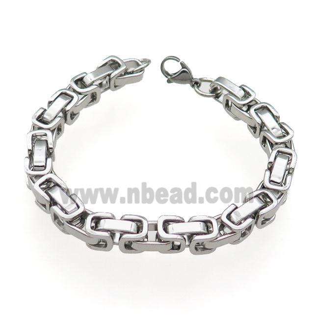 Raw Stainless Steel Bracelet