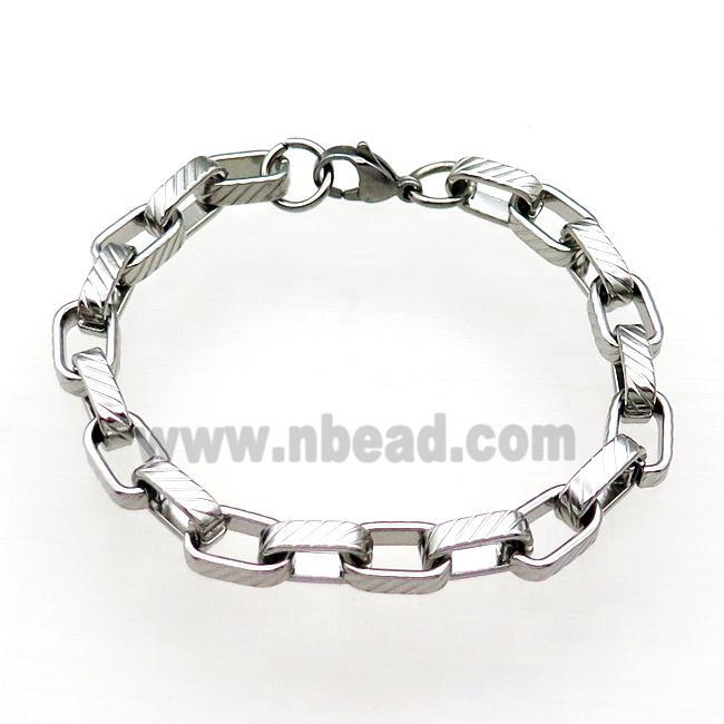 Raw Stainless Steel Bracelet